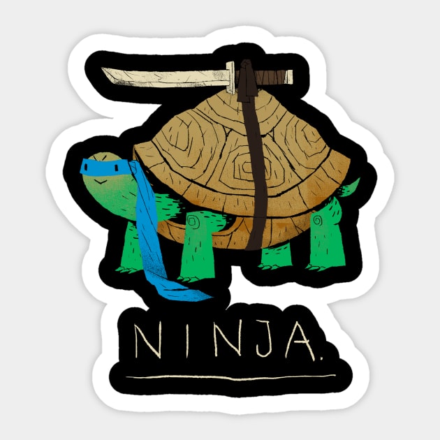 ninja - blue Sticker by Louisros